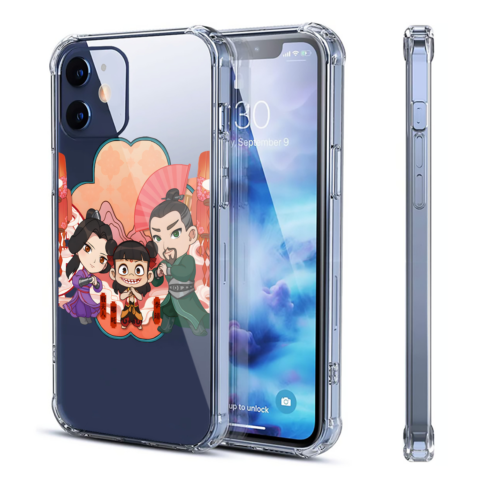 （画像用） Ne Zha 2 ナタ 魔童の大暴れ 【iPhone 12シリーズ対応】透明スマホケース（クリアソフトケース）